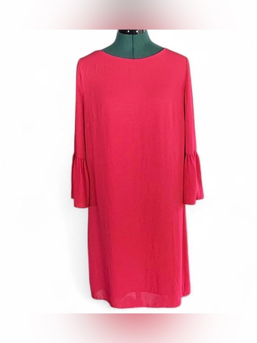 I.N. Studio Shift Dress with Bell Sleeves in Fuchsia